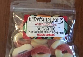 HARVEST DELIGHTS CANDIES - 100 MG - Watermelon Rings