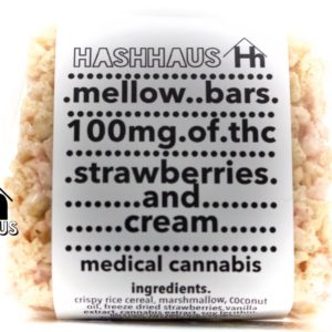 HASH HAUS - MELLOW BAR - STRAWBERRIES & CREAM (100MG)