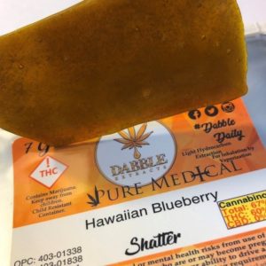 Hawaiian Blueberry Shatter 7 Gram Slab