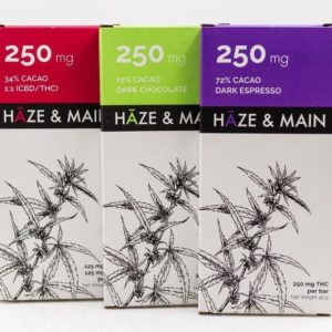 Haze & Main Dark Chocolate Bar 250mg (10 Pieces)