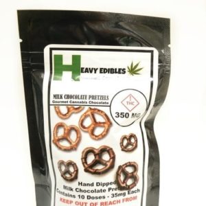 Heavy edibles 350mg milk chocolate pretzels