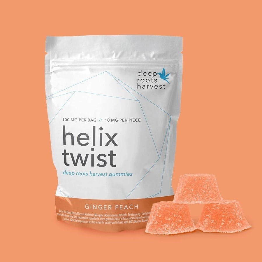 Helix Twist Gummies - Ginger Peach 100mg