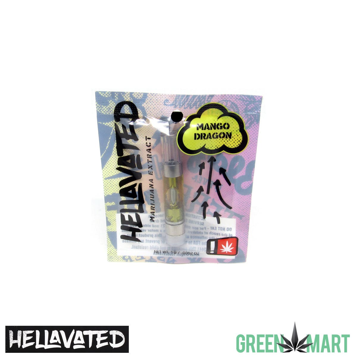 Hellavated 1g Cartridge - Mango Dragon