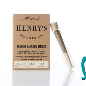 HENRYS ORIGINALS - 2:1 CBD COAST PREROLL PACK (2G NET WEIGHT)