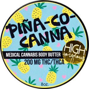High Gorgeous Pina-Co-Canna 100mg THC & THCa 4oz