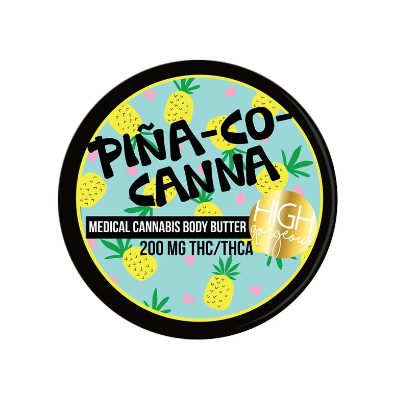 High Gorgeous- Pina Co Canna Body Butter 200mg THC