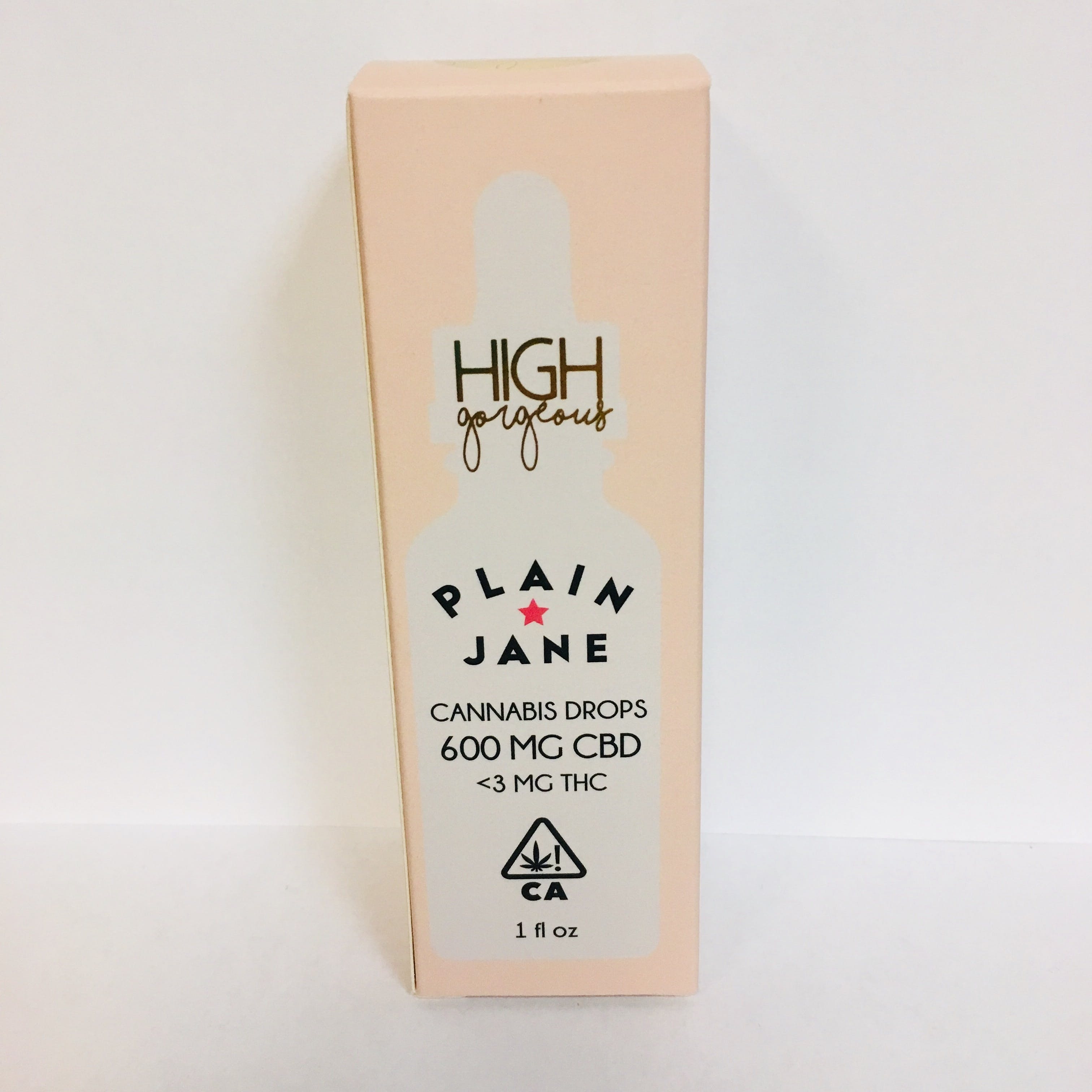 High Gorgeous: Plain Jane Tincture (600mg CBD)