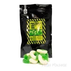 HIGH VOLTAGE SOUR APPLE RINGS 400MG