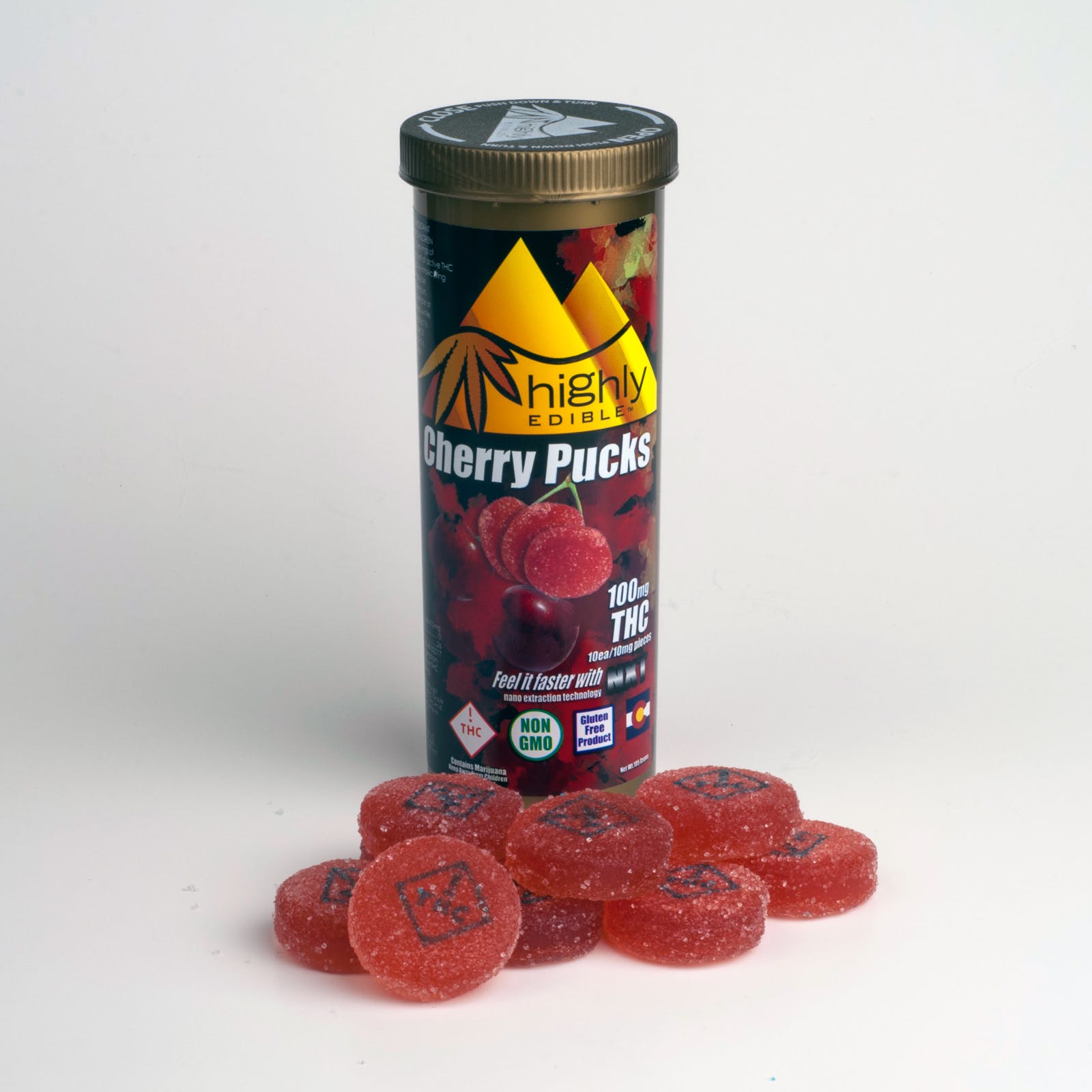 Highly Edible Gummies 250mg- Cherry Pucks (Tax Included)