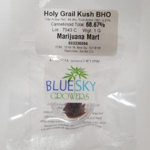 Holy Grail Kush Wax by Blue Sky Growers
