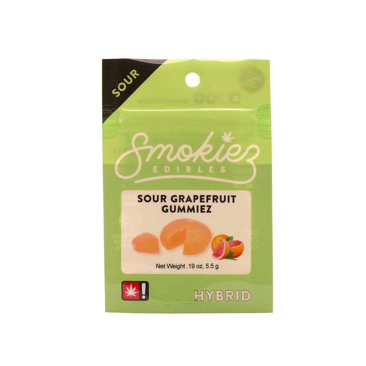 Hybrid Sour Grapefruit Gummiez, 50mg, 10 Srv.