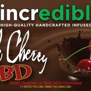 Incredibles 100mg- Black Cherry CBD Bar 1:1 (Tax Included)