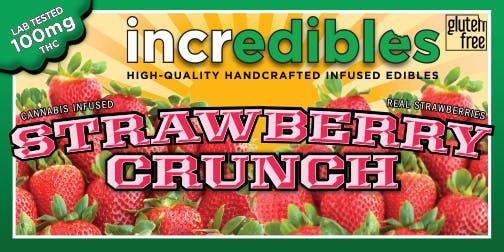 Incredibles 100mg- Strawberry Crunch Bar (Tax Included)