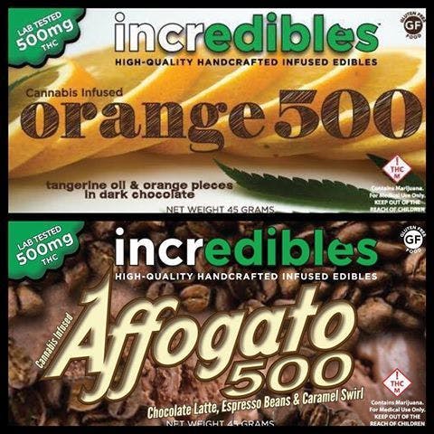 Incredible's -500mg Affogato Chocolate bar