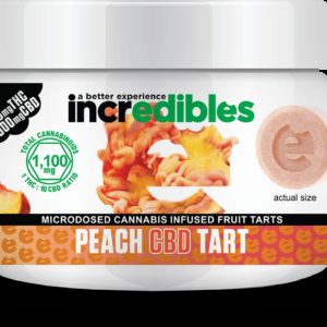 Incredibles CBD Peach Tarts, 500mg CBD/50mg THC