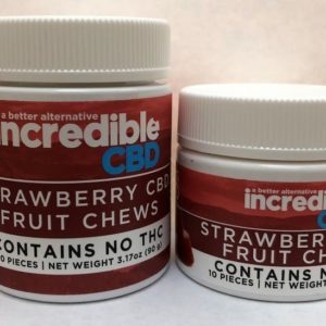 Incredibles CBD Strawberry Fruit Chew 100MG