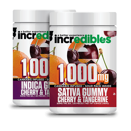 Incredibles Fruit Chews 1000mg (Sativa, Indica)