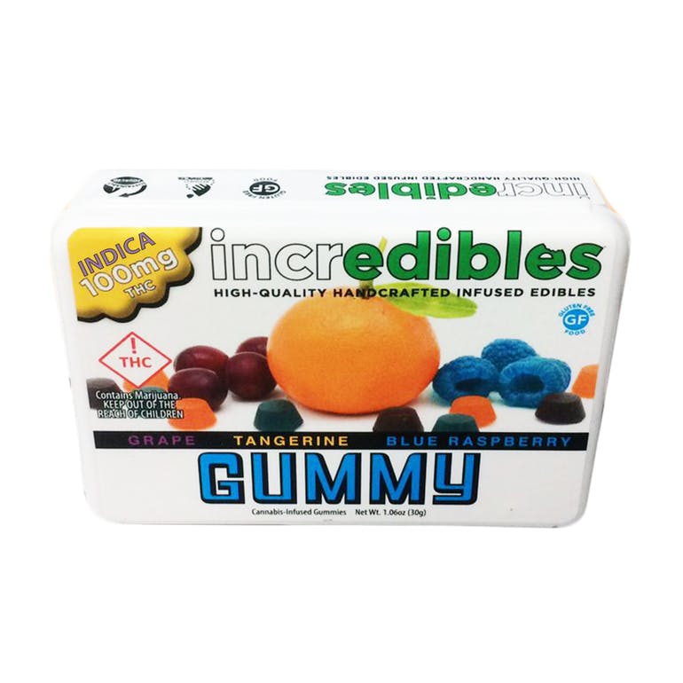 INCREDIBLES - Indica Sour Gummies, 100mg
