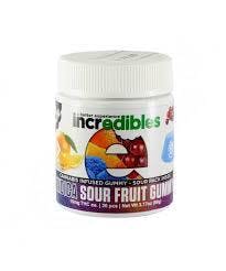 Incredibles Sour Fruit Gummy-SATIVA 300mg
