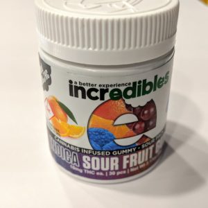 Incredibles Sour Indica gummies 300mg