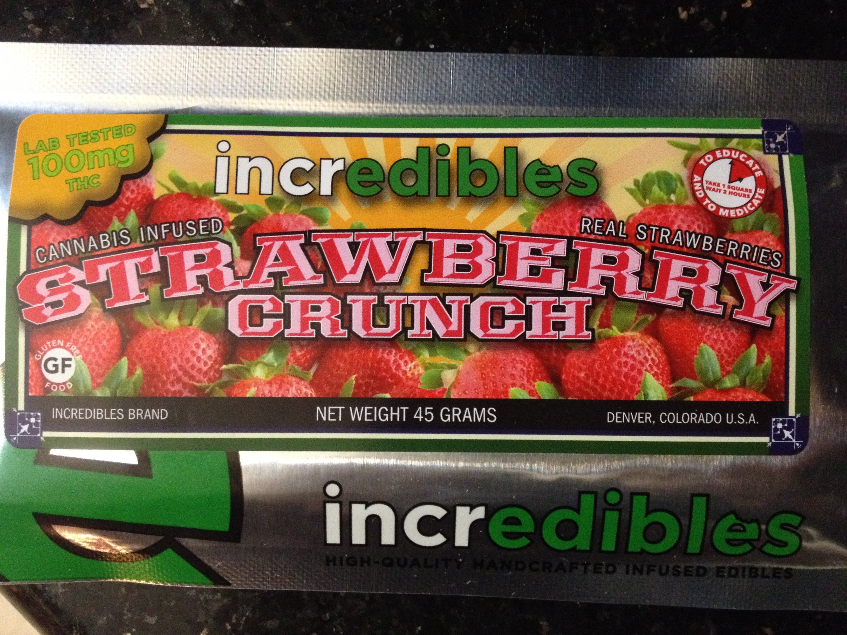 Incredibles Strawberry Crunch Bar (100mg)
