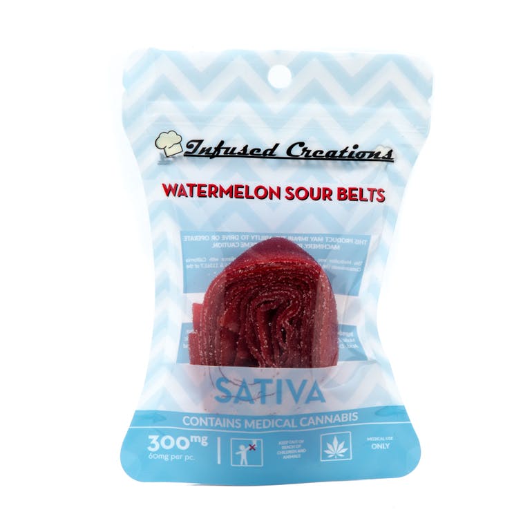 *Infused Creations* Watermelon Sourbelts (150mg)