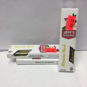 Jeff’s Sessions Banana Kush Premium THC Cartridge