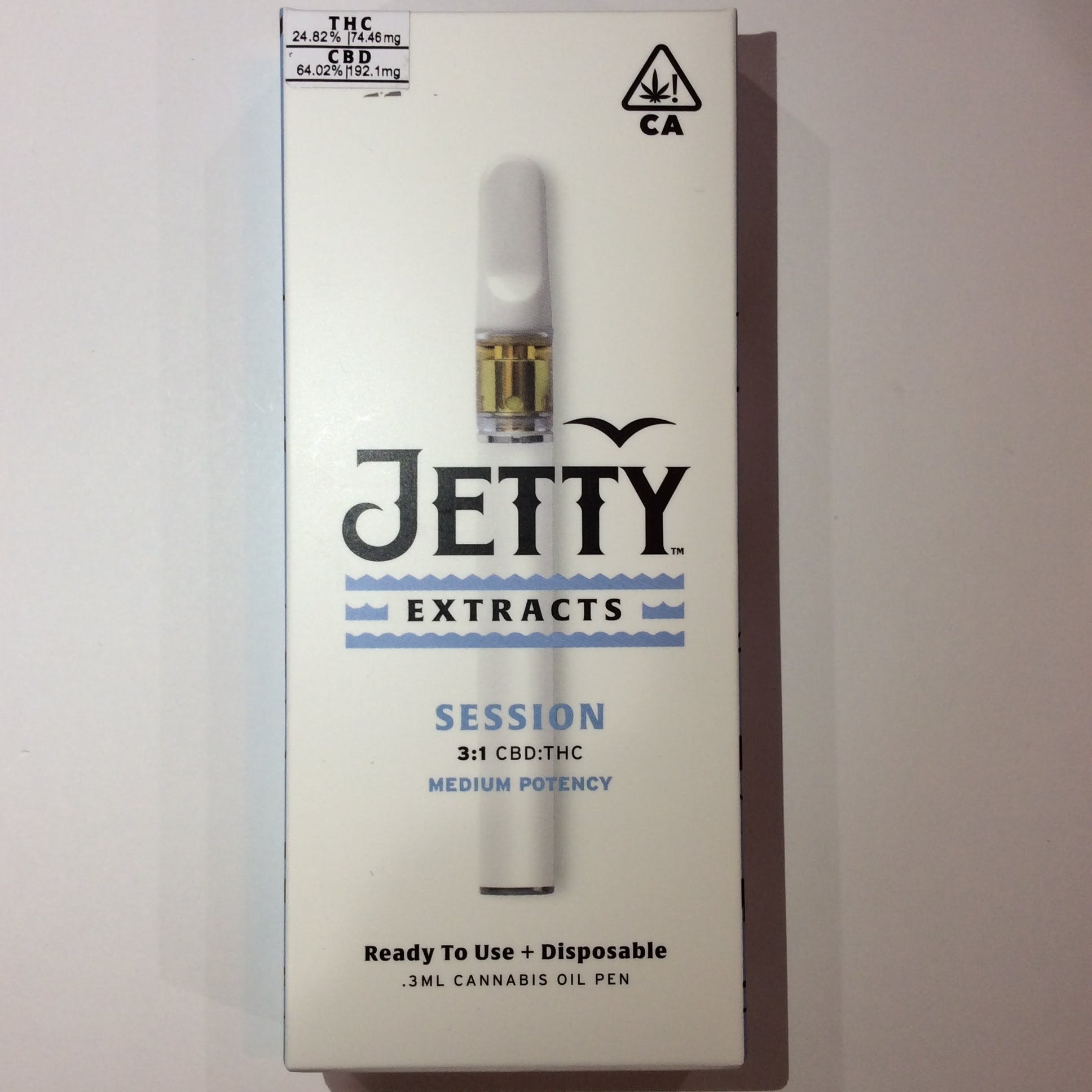 JETTY Disposable .3mg- SESSION 3:1 CBD:THC