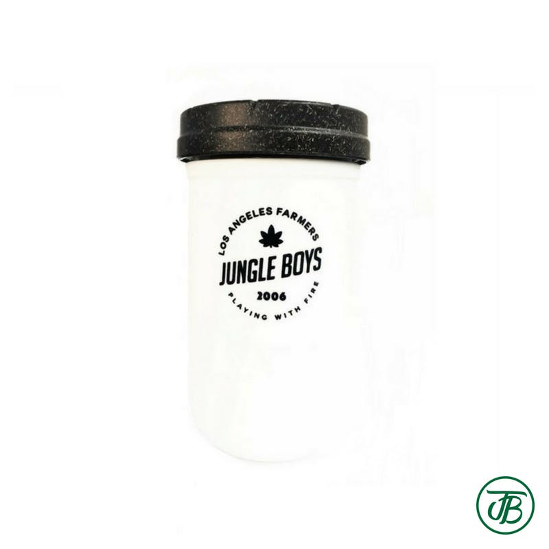 Jungle Boys Since 2006 Stash Jar 12oz. (White/Black) (Medicinal/Recreational)