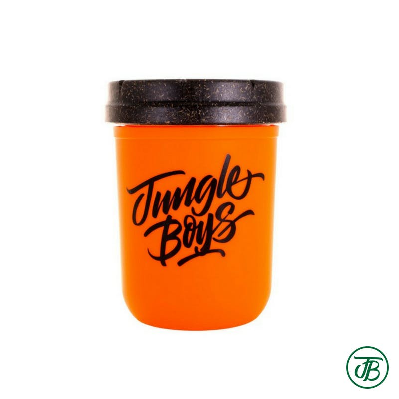 Jungle Boys Stacked Stash Jar 8oz. (Orange/Black) (Medicinal/Recreational)