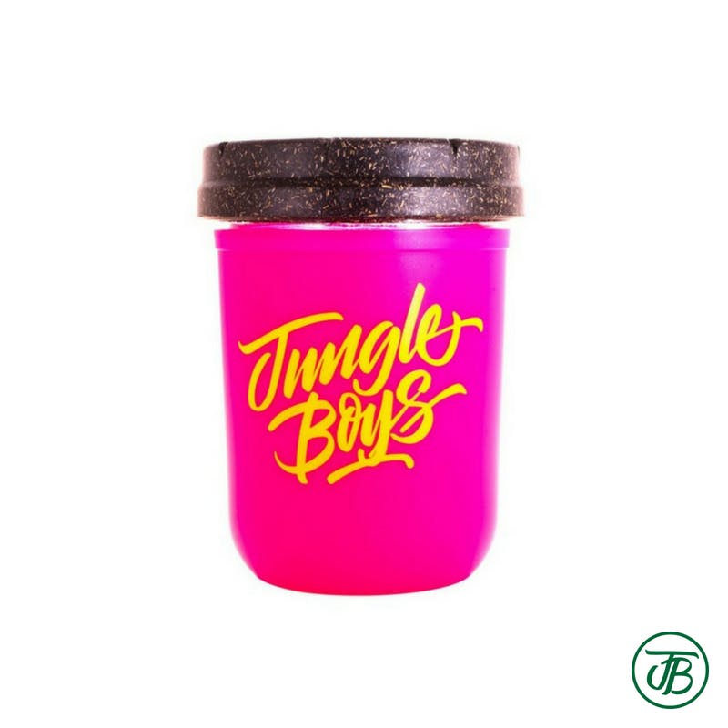 Jungle Boys Stash Jar 8oz. (Pink/Yellow) (Medicinal/Recreational)