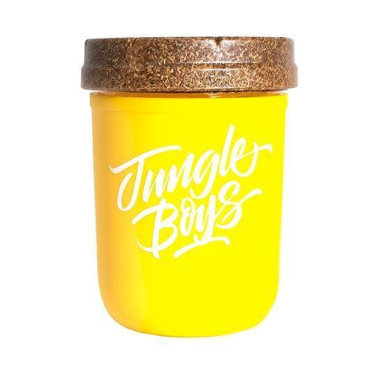 Jungle Boys Stash Jar 8oz (White/Yellow) (Medicinal/Recreation)