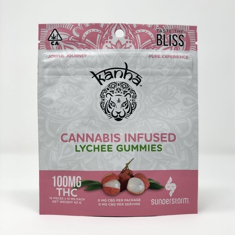 Kanha Treats- Lychee Gummies (100mg)
