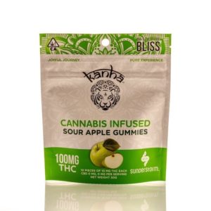 Kanha Treats Sour Apple Gummies 100mg