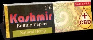 Kashmir: Natural Hemp +CBD Rolling papers 1 1/4