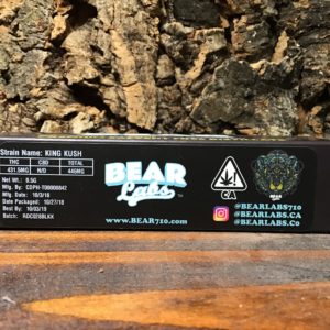King Kush Disposable Vape .5g - Bear Labs