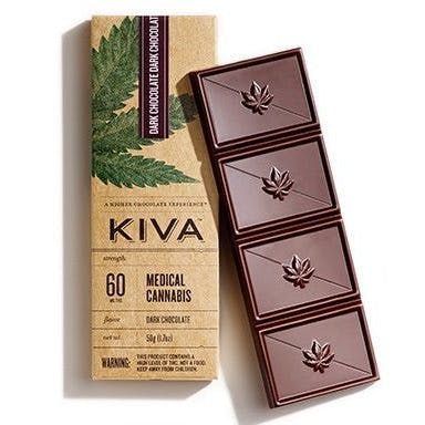 Kiva - 100mg THC - Dark Chocolate Bar