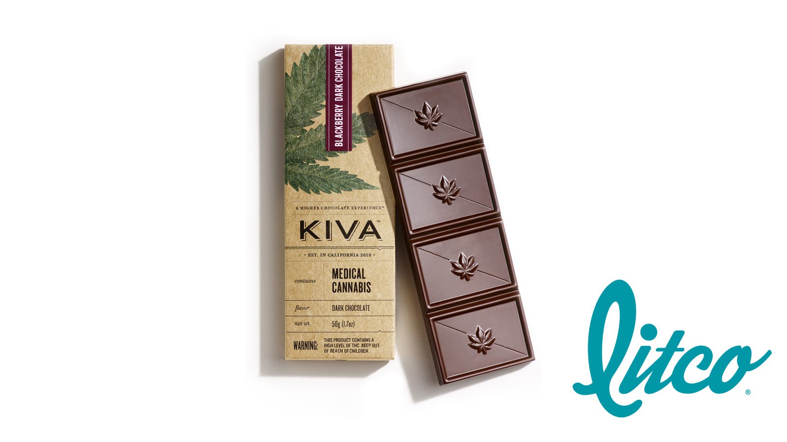 Kiva | Blackberry Dark Chocolate Bar 100mg