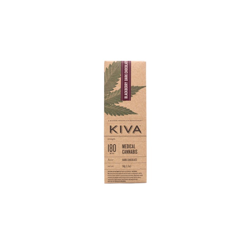 KIVA Blackberry Dark Chocolate Bar 180mg