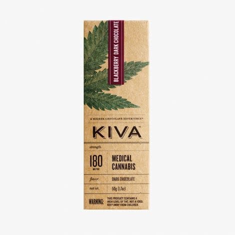 Kiva Confections Chocolate Bars (180mg) (Blackberry Dark Chocolate)