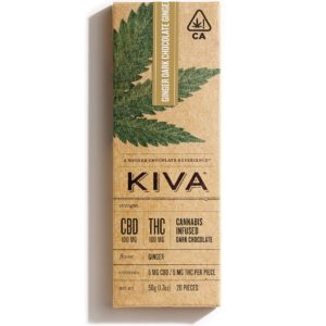 Kiva: Ginger Dark Chocolate 1:1 THC/CBD