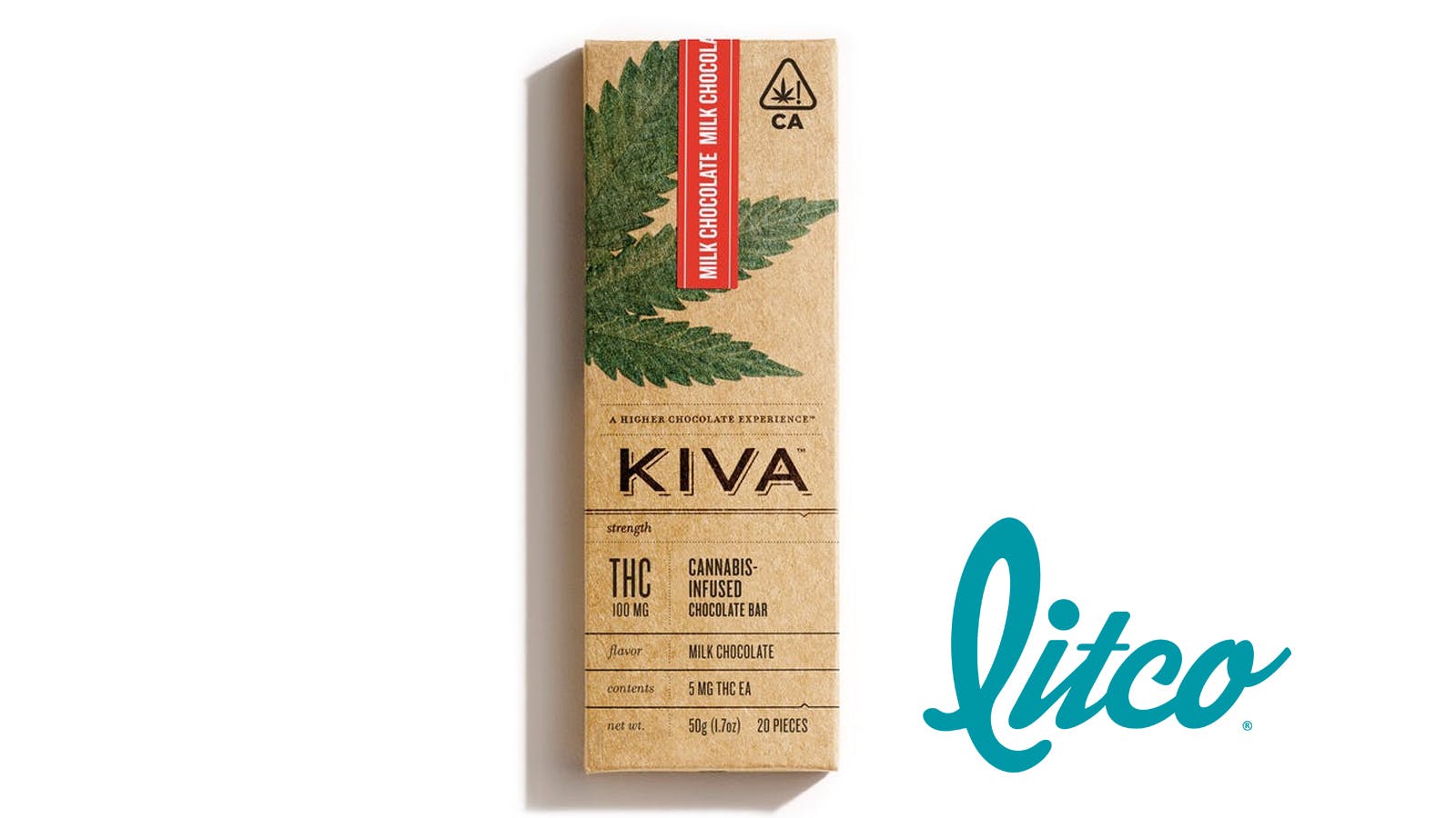 marijuana-dispensaries-lit-co-in-la-kiva-milk-chocolate-bar-100mg