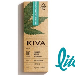 KIVA - Mint Irish Cream Milk Chocolate Bar 100mg