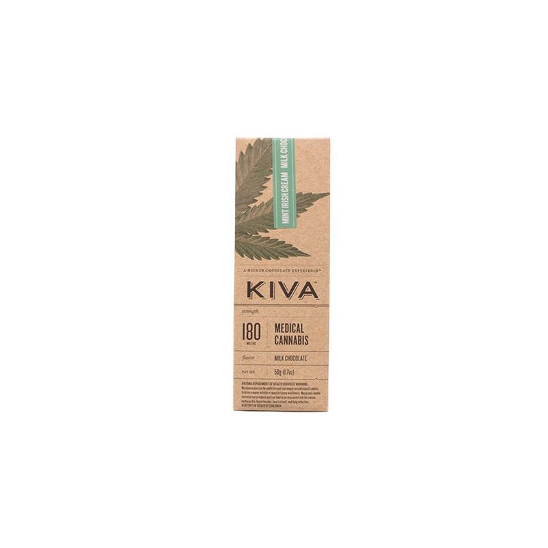 KIVA Mint Irish Cream Milk Chocolate Bar 180mg