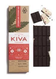Kiva Peppermint Bark Chocolate 100mg