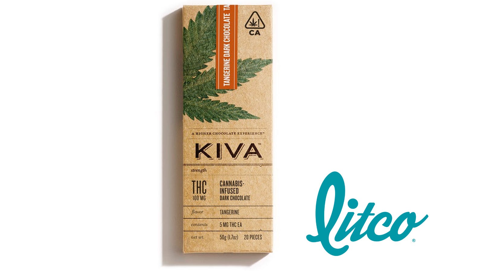 marijuana-dispensaries-lit-co-in-la-kiva-tangerine-dark-chocolate-bar-100mg