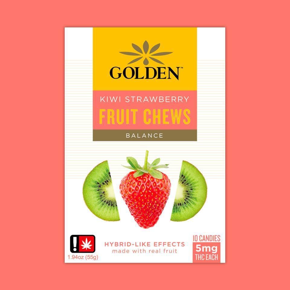 Kiwi Strawberry- Hybrid- Fruit Chews- Golden Leaf 09174269