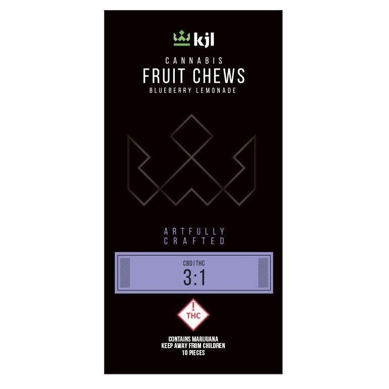 KJL - Fruit Chews - 3:1 CBD/THC - Blueberry Lemonade