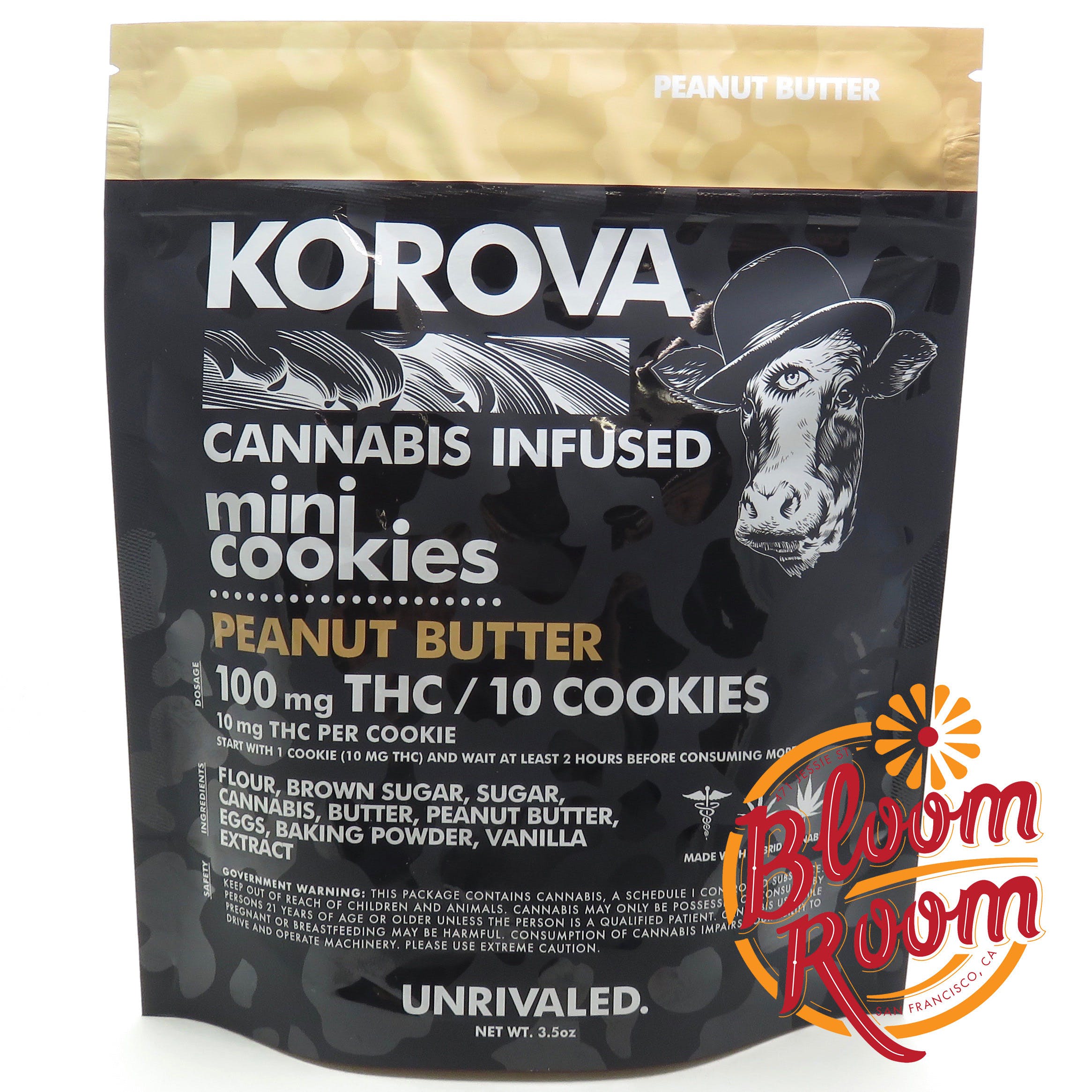 Korova - 100mg THC - Mini Peanut Butter Cookie