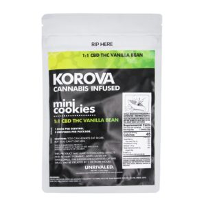 Korova - 1:1 CBD/THC Vanilla Bean Mini Cookies - Edible